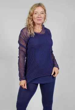 Netted Top in Azur