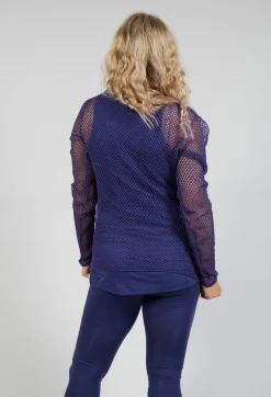 Netted Top in Azur