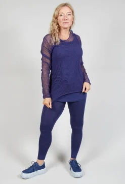 Netted Top in Azur
