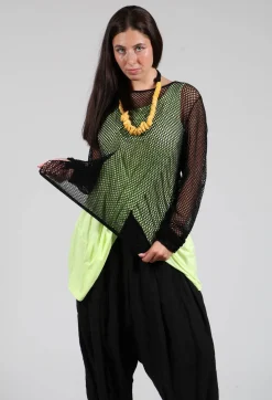 Netted Top in Black