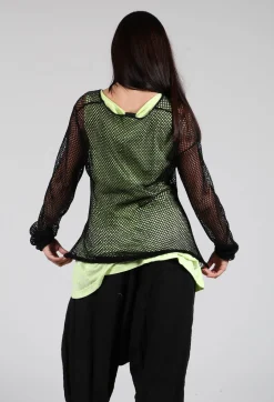Netted Top in Black