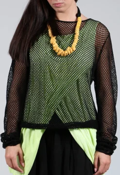 Netted Top in Black