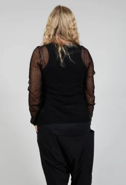 Netted Top in Black
