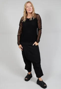 Netted Top in Black