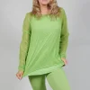 Netted Top in Lime