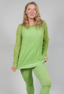 Netted Top in Lime