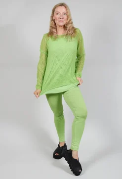 Netted Top in Lime