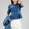 Nicety Top in Denim Blue