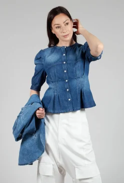 Nicety Top in Denim Blue