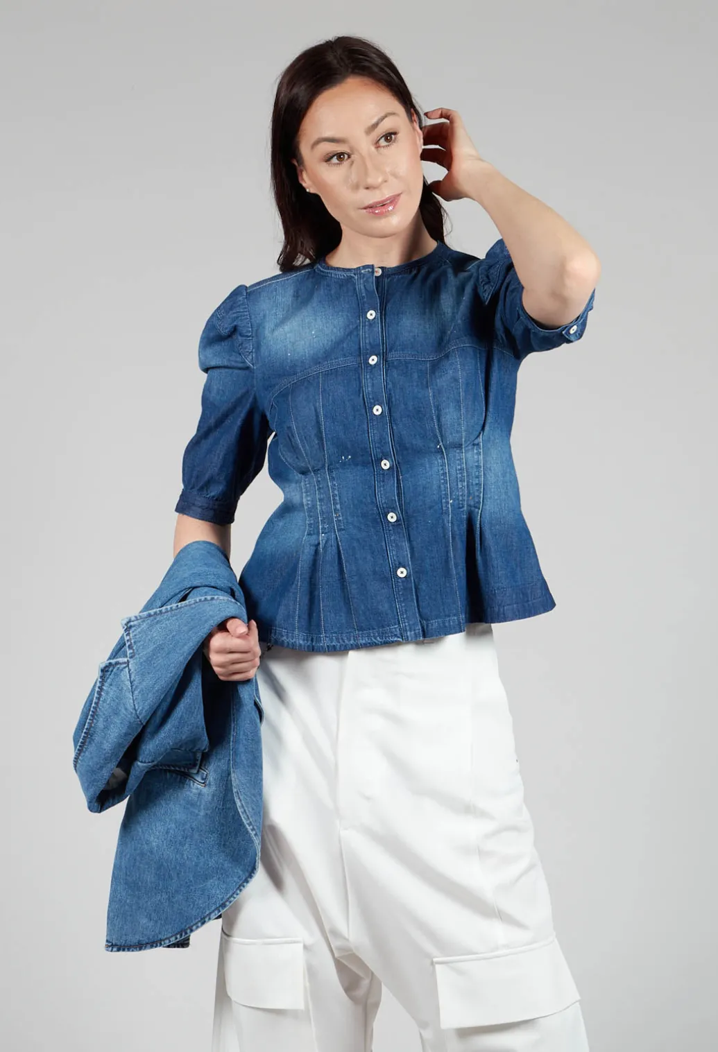 Nicety Top in Denim Blue