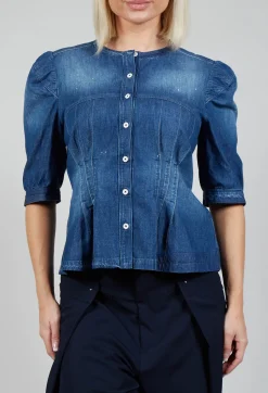 Nicety Top in Denim Blue