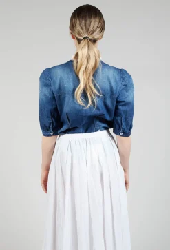 Nicety Top in Denim Blue