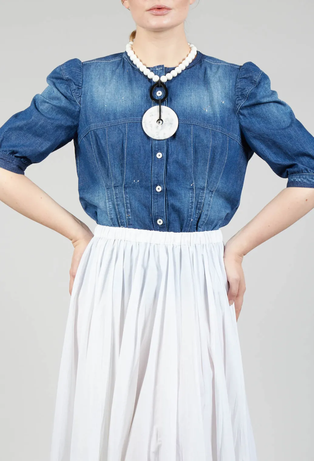 Nicety Top in Denim Blue