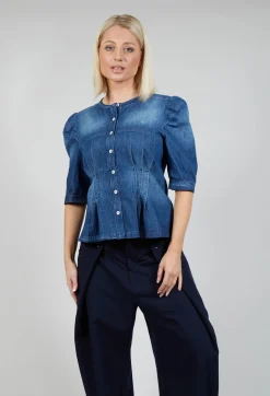 Nicety Top in Denim Blue