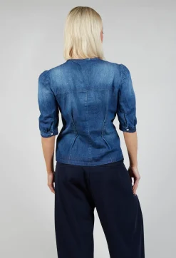 Nicety Top in Denim Blue