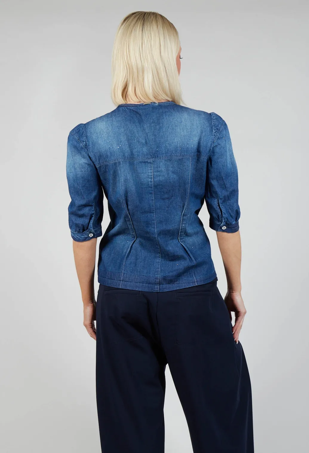 Nicety Top in Denim Blue
