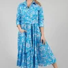 Ninni Dress in Turchese-Panna