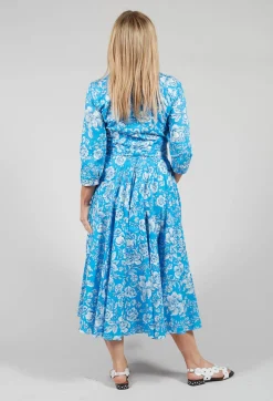 Ninni Dress in Turchese-Panna