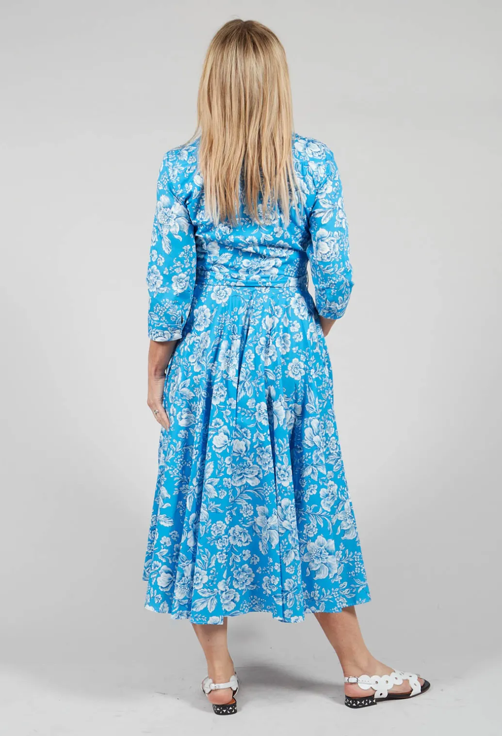 Ninni Dress in Turchese-Panna