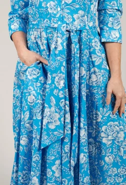 Ninni Dress in Turchese-Panna