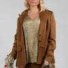 Notched Lapel Blazer in Rust