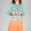 Objectif Embroidered Top in Vert