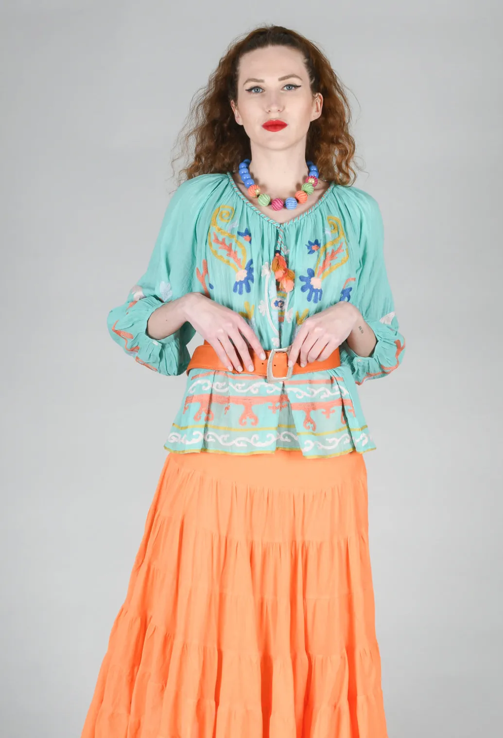 Objectif Embroidered Top in Vert