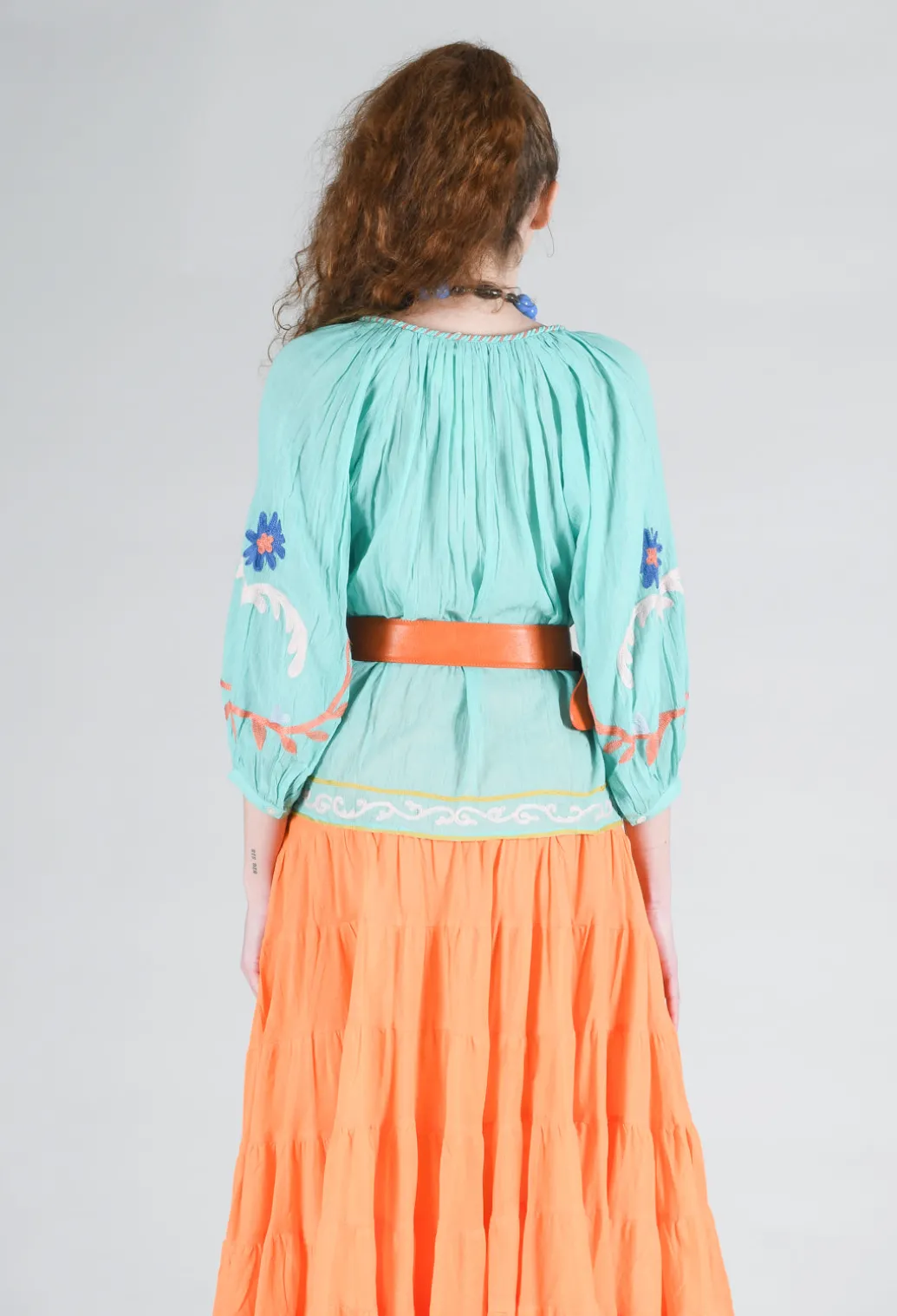 Objectif Embroidered Top in Vert