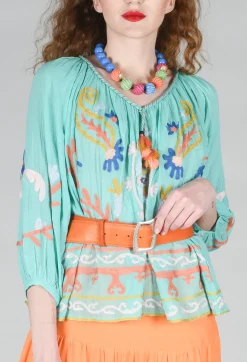 Objectif Embroidered Top in Vert
