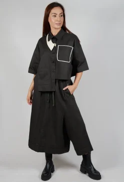 Odd Leg Cotton Trousers in Grey