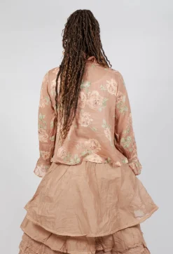 Oeillet Blouse in Voile Fleur Macaron