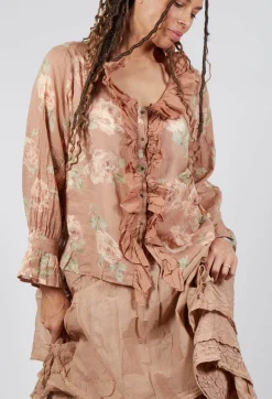 Oeillet Blouse in Voile Fleur Macaron