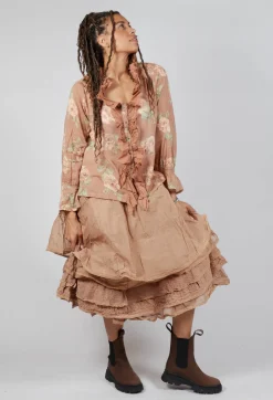 Oeillet Blouse in Voile Fleur Macaron