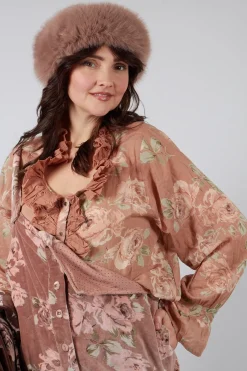 Oeillet Blouse in Voile Fleur Macaron
