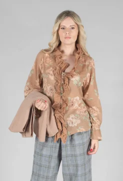 Oeillet Blouse in Voile Fleur Macaron