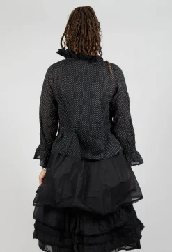 Oeillet Blouse in Voile Pois Noir