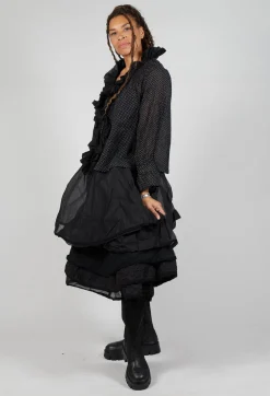 Oeillet Blouse in Voile Pois Noir