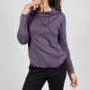Off The Shoulder Shirt in Melanzana
