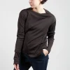 Off The Shoulder Shirt in Ebano