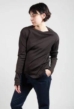 Off The Shoulder Shirt in Ebano