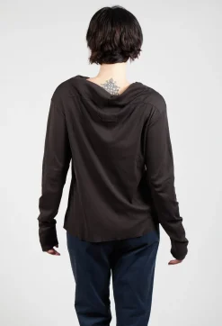 Off The Shoulder Shirt in Ebano
