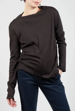 Off The Shoulder Shirt in Ebano