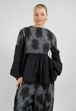 Oman Blouse in Black and White