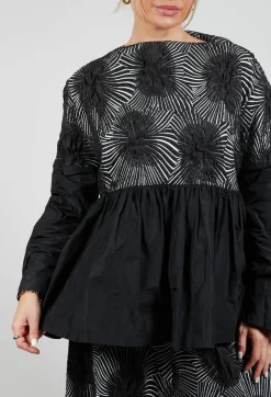 Oman Blouse in Black and White