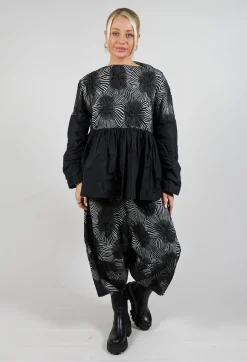 Oman Blouse in Black and White