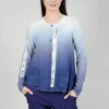 Ombre Knitted Cardigan in Azur Print