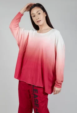 Ombre Knitted Top in Chili Print