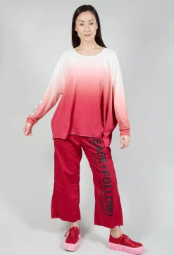 Ombre Knitted Top in Chili Print