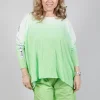 Ombre Knitted Top in Lime Print