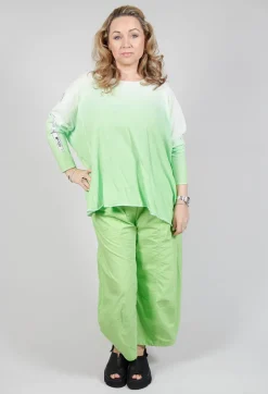 Ombre Knitted Top in Lime Print